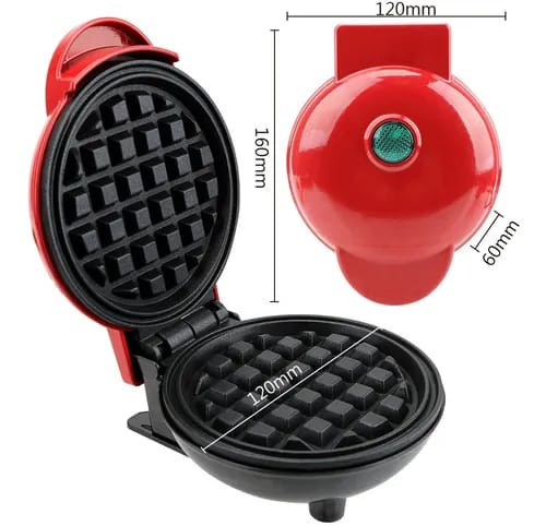 Miniatura 5 de Mini waflera antiadherente electrica